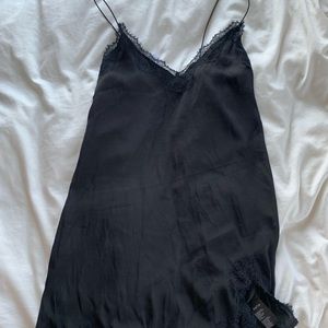 NWT Black UO lace slip dress